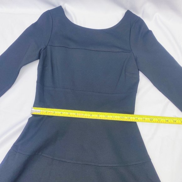 Banana Republic Dainty Little Black Dress Fit & Flare Flirty Midi Outfit - Picture 8 of 15